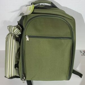 True Expedition Canvas Picnic Backpack , Service for 4  Complete Set